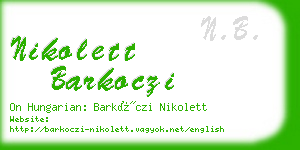 nikolett barkoczi business card